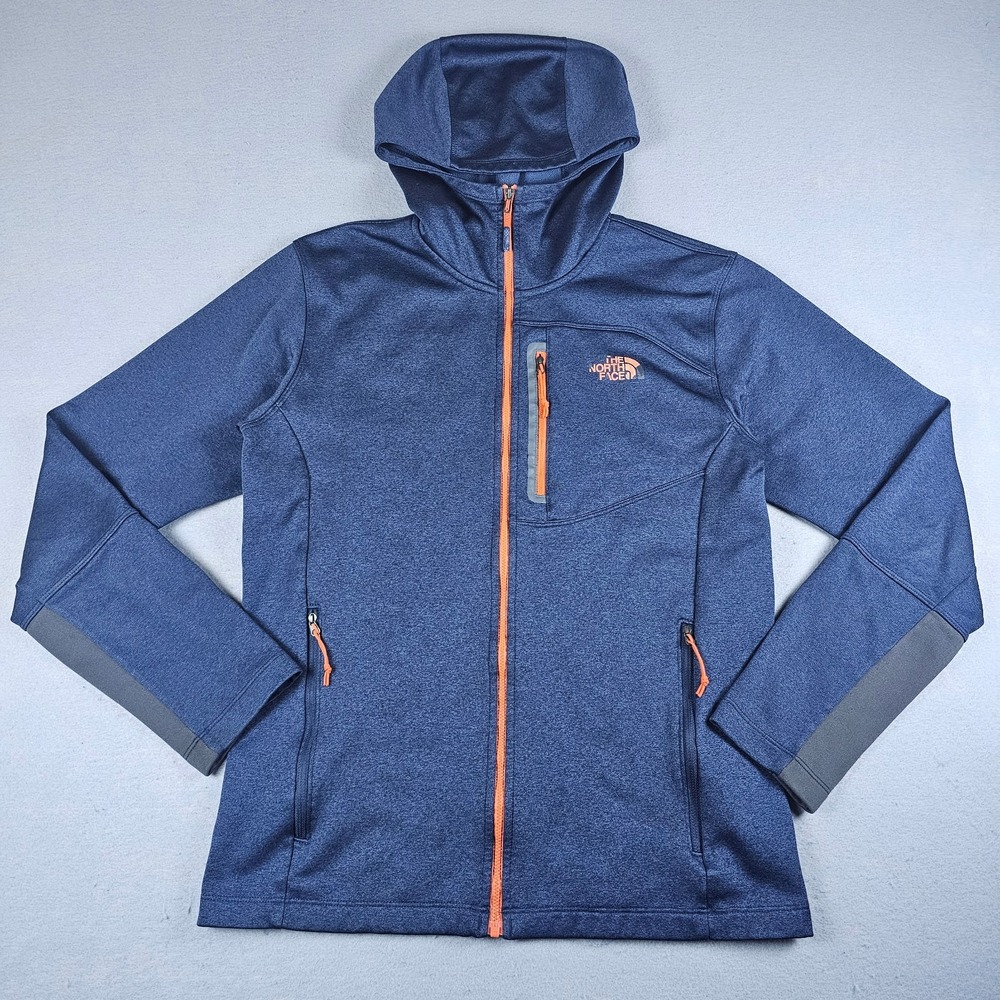 The North Face Canyonlands Jacket Mens Medium Blue Full Zip Pocket Hoodie Fleece